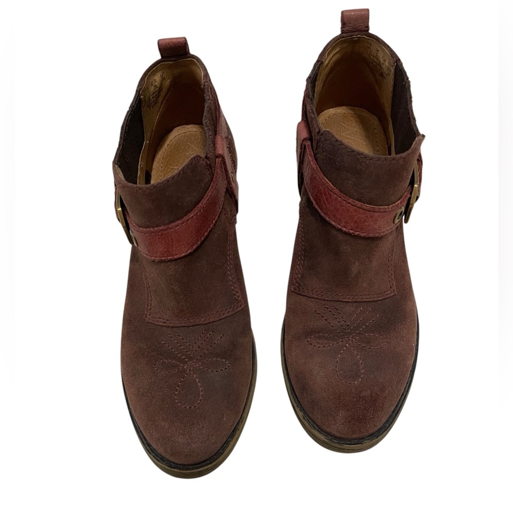 Naya Leather ankle Boots/ bootie size 7M burgundy